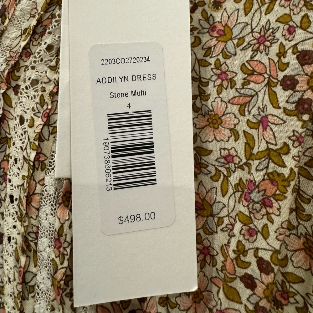 Veronica Beard Tan Mini Dress with Bishop Sleeves and V-Neck - Picture 4 of 8